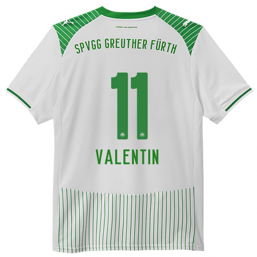 גברים כדורגל Jonas Valentin #11 לבן ירוק ג'רזי ביתית 2025/26