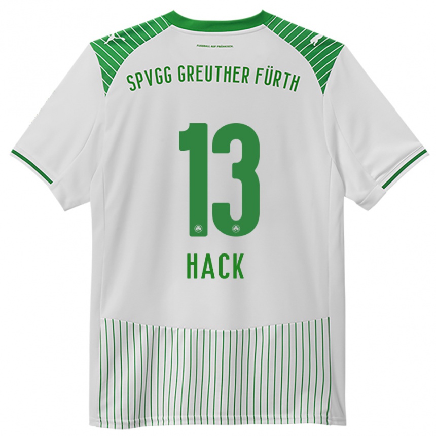 גברים כדורגל פיליפ האק #13 לבן ירוק ג'רזי ביתית 2025/26