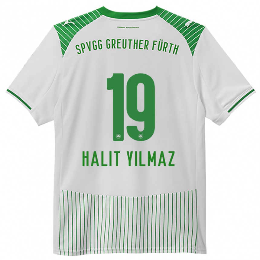 גברים כדורגל הליט יילמאז #19 לבן ירוק ג'רזי ביתית 2025/26