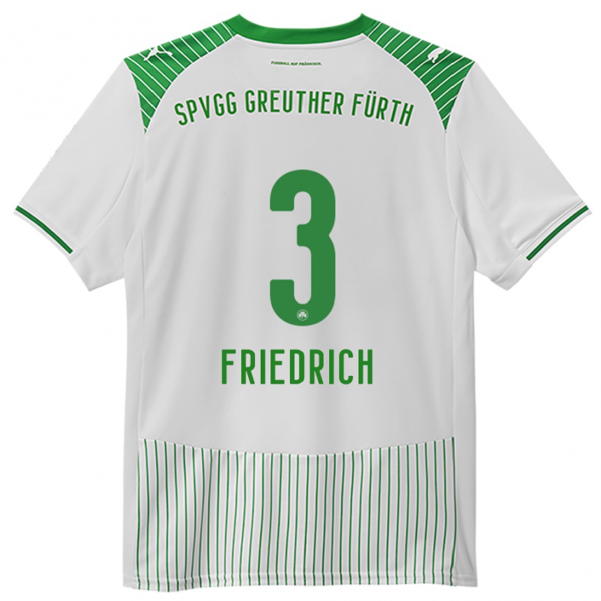 גברים כדורגל Niklas Friedrich #3 לבן ירוק ג'רזי ביתית 2025/26