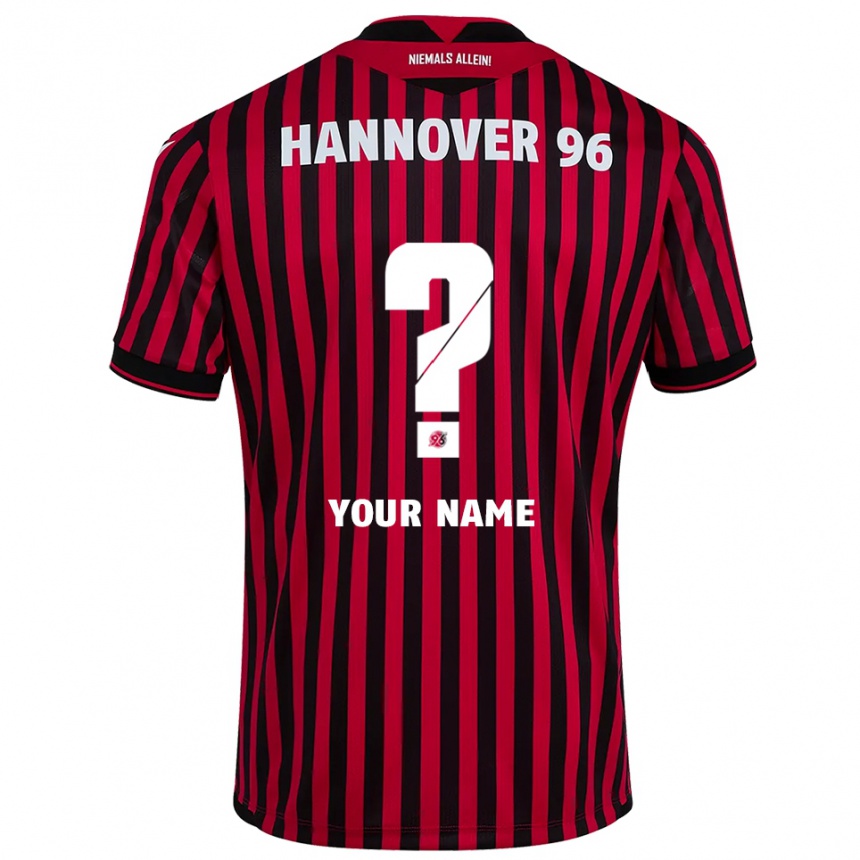 גברים כדורגל השם שלך #0 אדום שחור ג'רזי ביתית 2025/26
