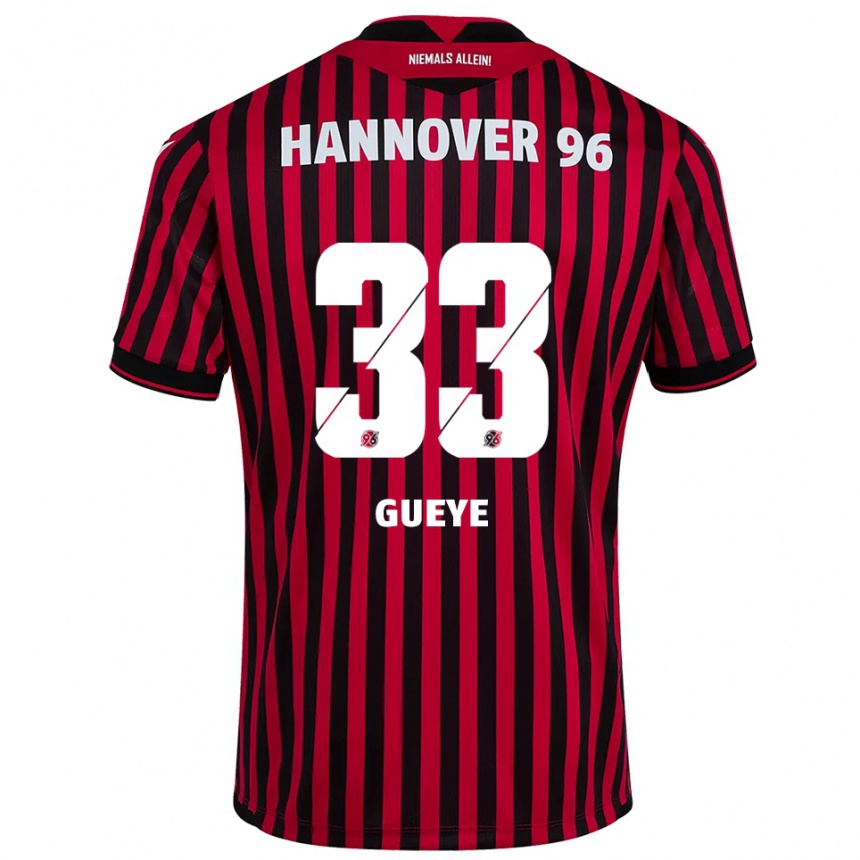 גברים כדורגל עבדולאייה גווא #33 אדום שחור ג'רזי ביתית 2025/26