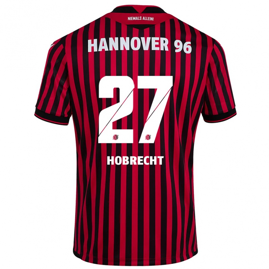 גברים כדורגל טום הוברכט #27 אדום שחור ג'רזי ביתית 2025/26