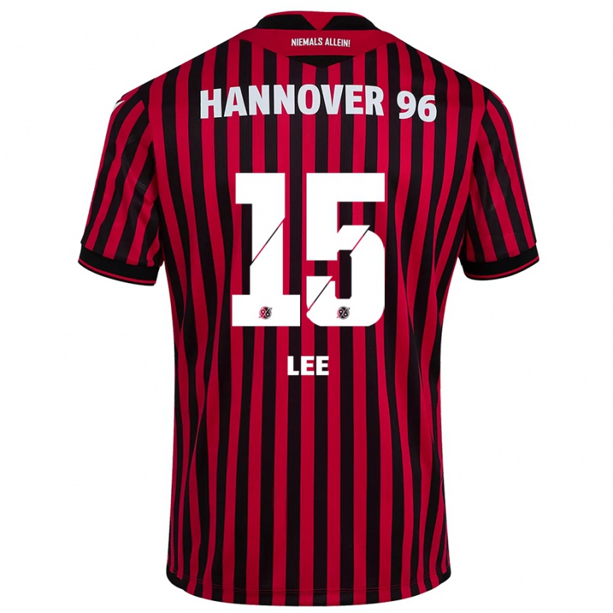 גברים כדורגל Olivia Lee #15 אדום שחור ג'רזי ביתית 2025/26