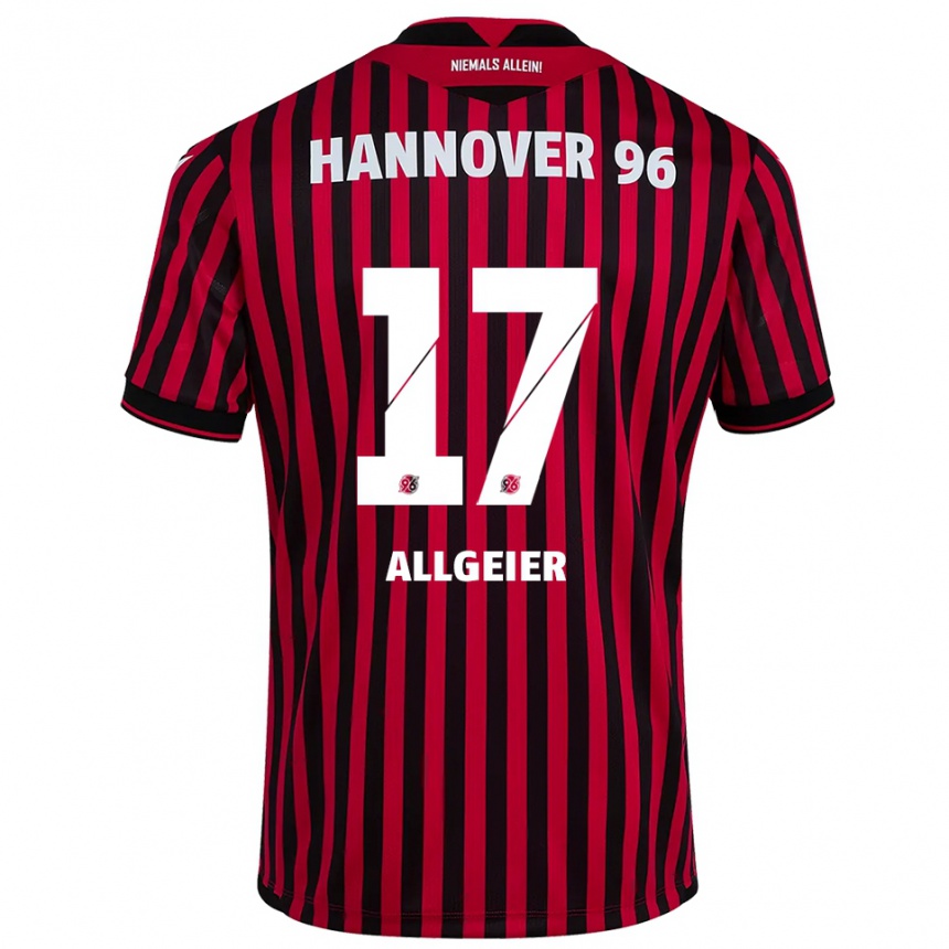 גברים כדורגל בסטיאן אלגייר #17 אדום שחור ג'רזי ביתית 2025/26