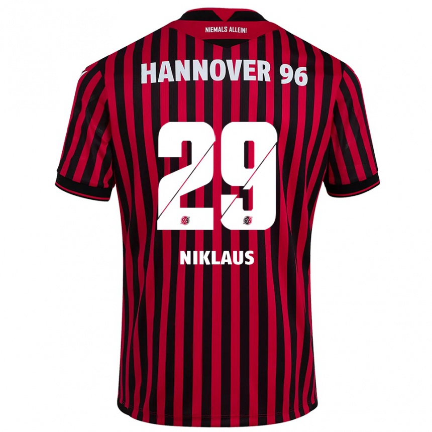 גברים כדורגל ג׳רמי ניקלאוס #29 אדום שחור ג'רזי ביתית 2025/26