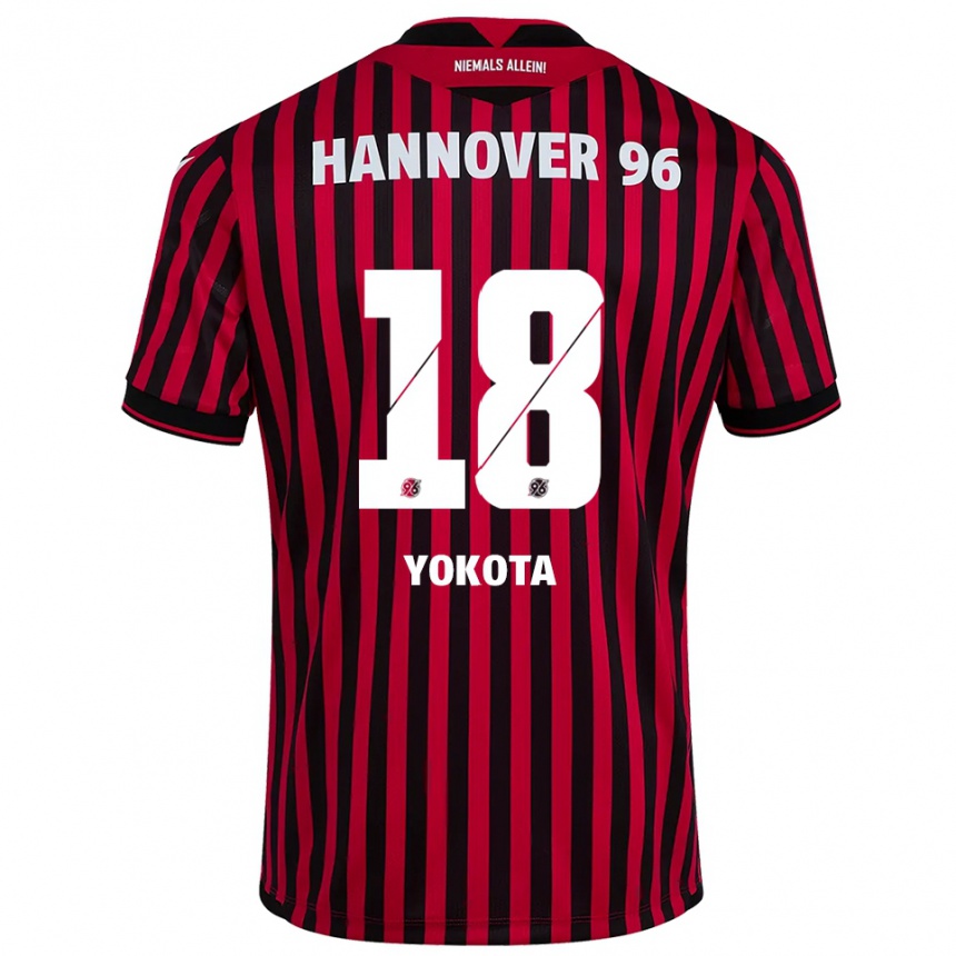 גברים כדורגל Daisuke Yokota #18 אדום שחור ג'רזי ביתית 2025/26