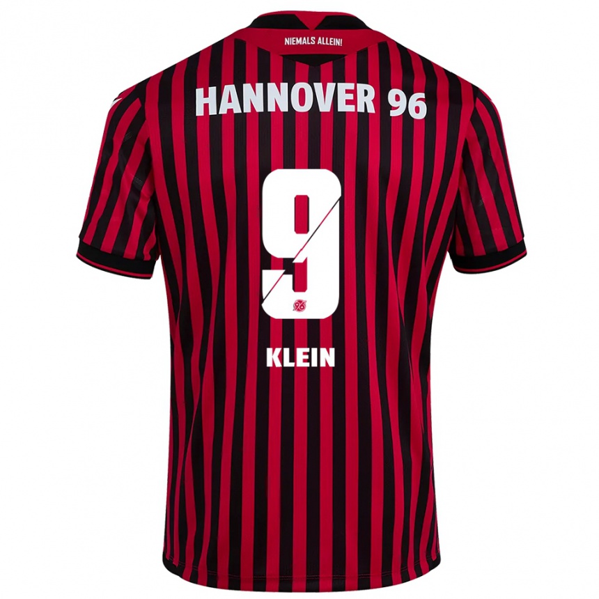 גברים כדורגל Elisa-Josephin Klein #9 אדום שחור ג'רזי ביתית 2025/26
