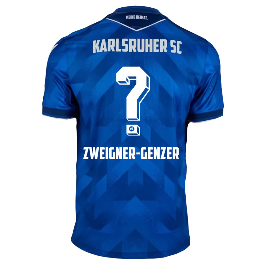 גברים כדורגל מליסה צווייגנר-גנצר #0 כחול לבן ג'רזי ביתית 2025/26