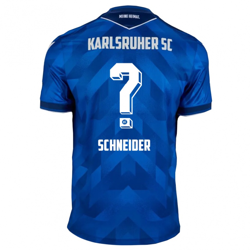 גברים כדורגל Nadja Schneider #0 כחול לבן ג'רזי ביתית 2025/26