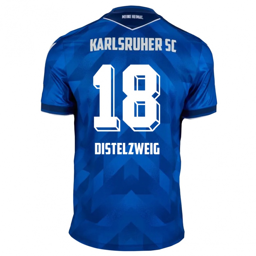 גברים כדורגל ג׳אקוב דיסטלצוויג #18 כחול לבן ג'רזי ביתית 2025/26