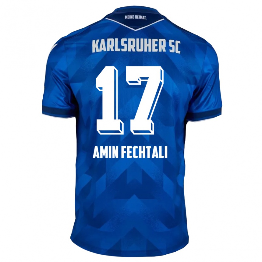 גברים כדורגל Oualid El Fechtali #17 כחול לבן ג'רזי ביתית 2025/26