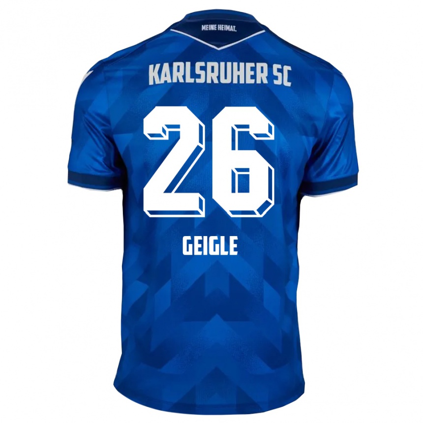 גברים כדורגל פין גייגל #26 כחול לבן ג'רזי ביתית 2025/26