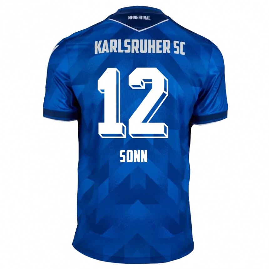 גברים כדורגל פיליפ סון #12 כחול לבן ג'רזי ביתית 2025/26