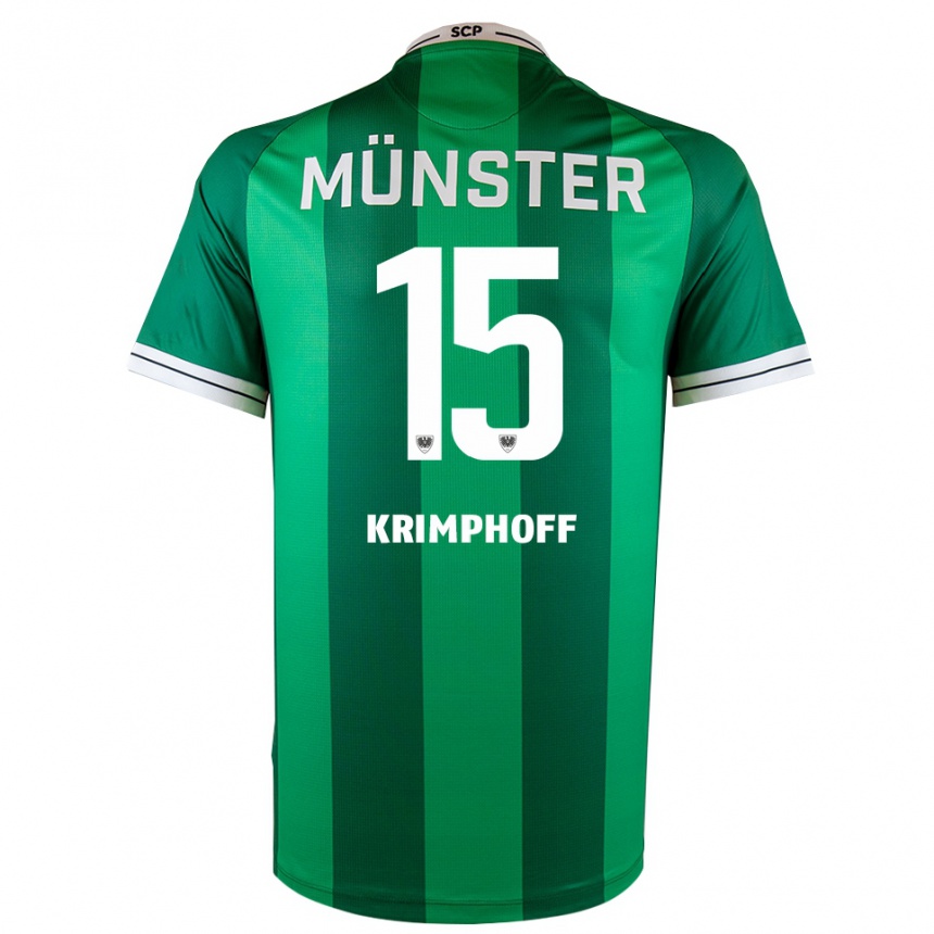 גברים כדורגל Leo Krimphoff #15 ירוק לבן ג'רזי ביתית 2025/26
