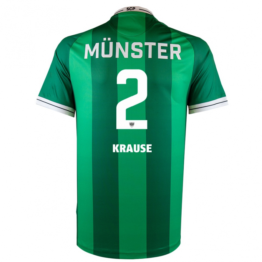 גברים כדורגל Moritz Krause #2 ירוק לבן ג'רזי ביתית 2025/26