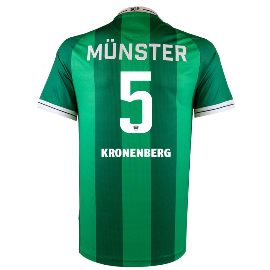 גברים כדורגל Ben Kronenberg #5 ירוק לבן ג'רזי ביתית 2025/26