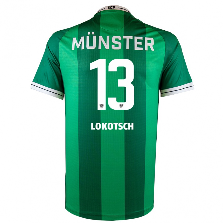 גברים כדורגל Lars Lokotsch #13 ירוק לבן ג'רזי ביתית 2025/26