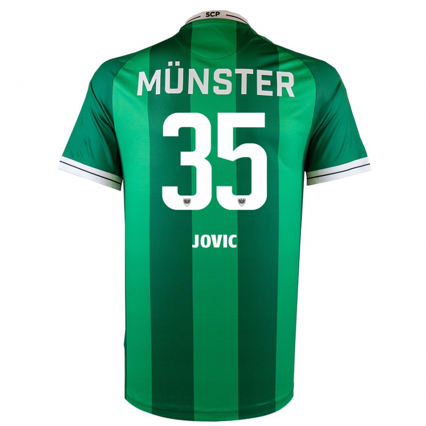 גברים כדורגל Jovan Jovic #35 ירוק לבן ג'רזי ביתית 2025/26