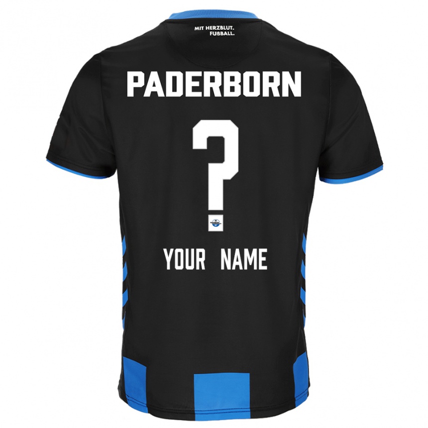 גברים כדורגל השם שלך #0 שחור כחול ג'רזי ביתית 2025/26