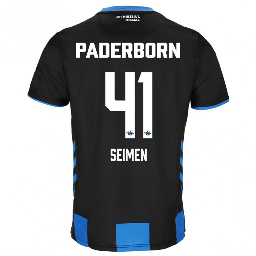 גברים כדורגל דניס זיימן #41 שחור כחול ג'רזי ביתית 2025/26