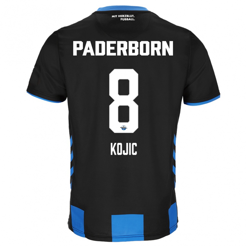 גברים כדורגל Medin Kojic #8 שחור כחול ג'רזי ביתית 2025/26