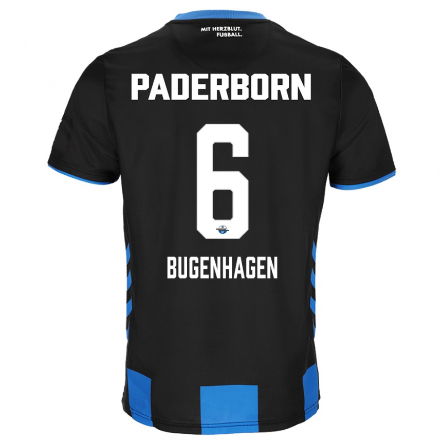 גברים כדורגל ג׳וליוס בוגנהאגן #6 שחור כחול ג'רזי ביתית 2025/26