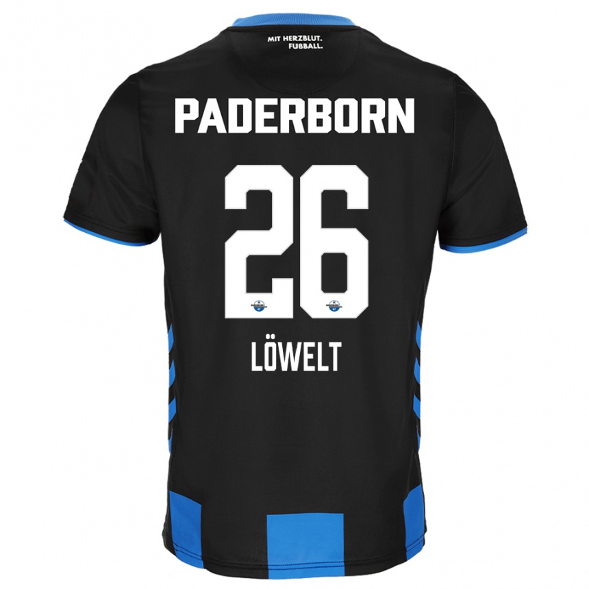 גברים כדורגל Luca Löwelt #26 שחור כחול ג'רזי ביתית 2025/26