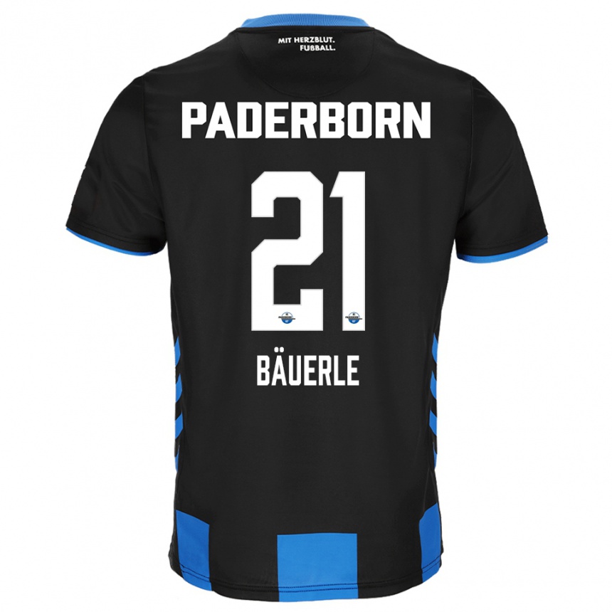 גברים כדורגל Anton Bäuerle #21 שחור כחול ג'רזי ביתית 2025/26