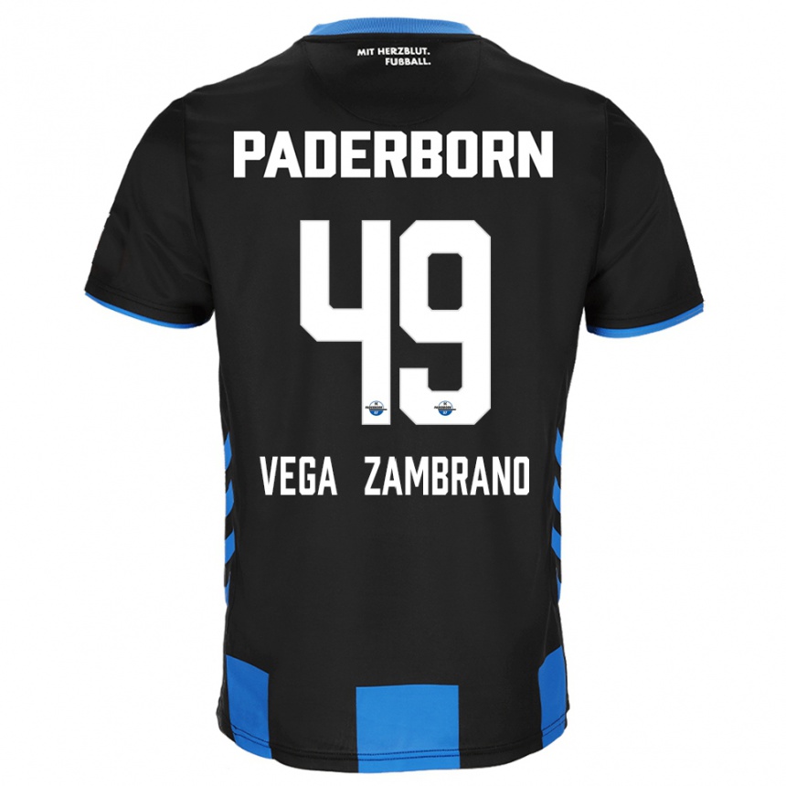 גברים כדורגל ג׳ואל וגה זמבראנו #49 שחור כחול ג'רזי ביתית 2025/26