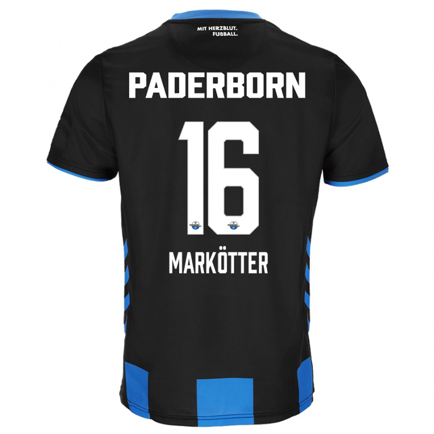 גברים כדורגל יונה מרקוטר #16 שחור כחול ג'רזי ביתית 2025/26