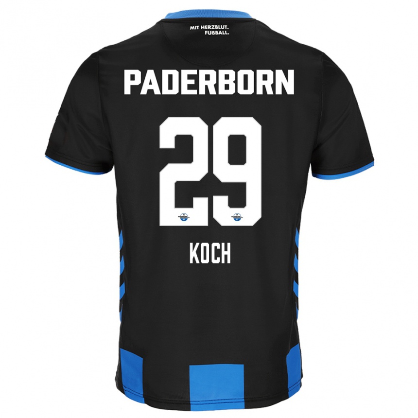 גברים כדורגל Henrik Koch #29 שחור כחול ג'רזי ביתית 2025/26