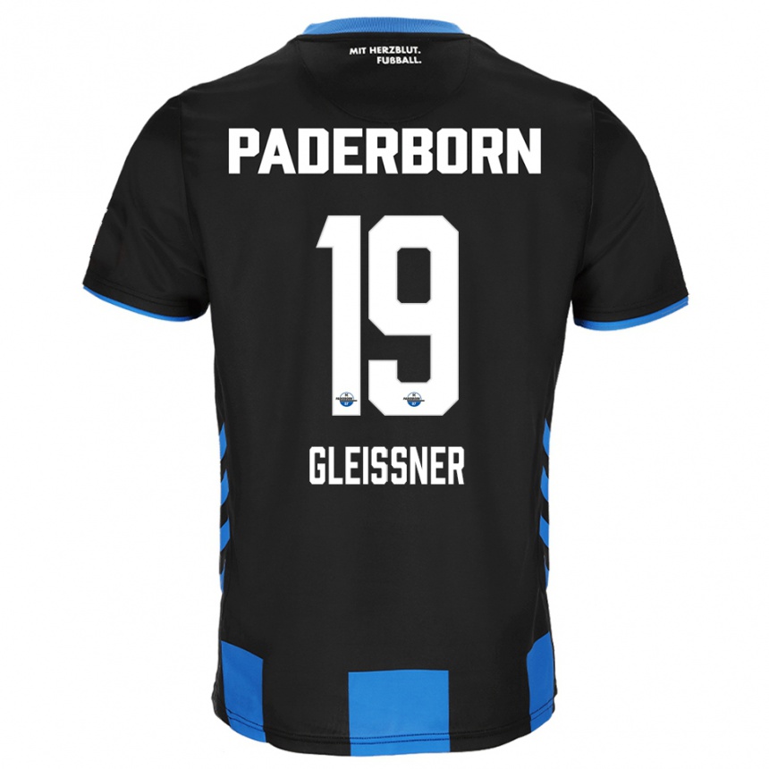 גברים כדורגל קווין לוקה גלייסנר #19 שחור כחול ג'רזי ביתית 2025/26