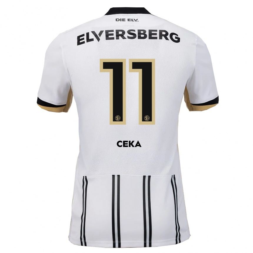 גברים כדורגל ייסון סקה #11 לבן שחור ג'רזי ביתית 2025/26