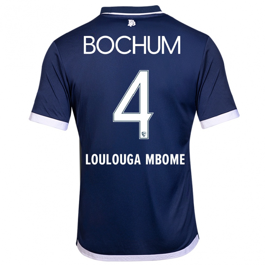 גברים כדורגל Adrien Loulouga Mbome #4 כחול נייבי לבן ג'רזי ביתית 2025/26