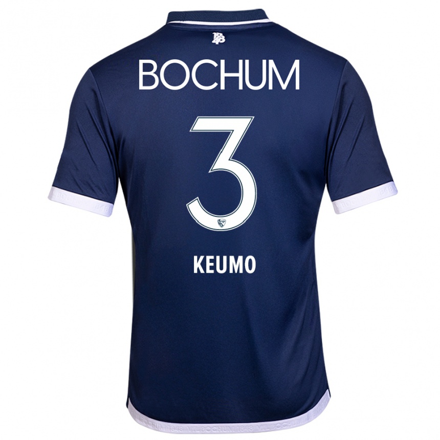 גברים כדורגל Owono-Darnell Keumo #3 כחול נייבי לבן ג'רזי ביתית 2025/26