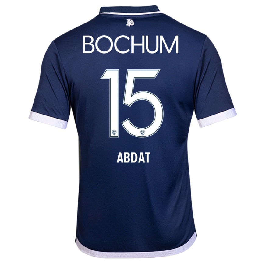 גברים כדורגל Nicolas Abdat #15 כחול נייבי לבן ג'רזי ביתית 2025/26