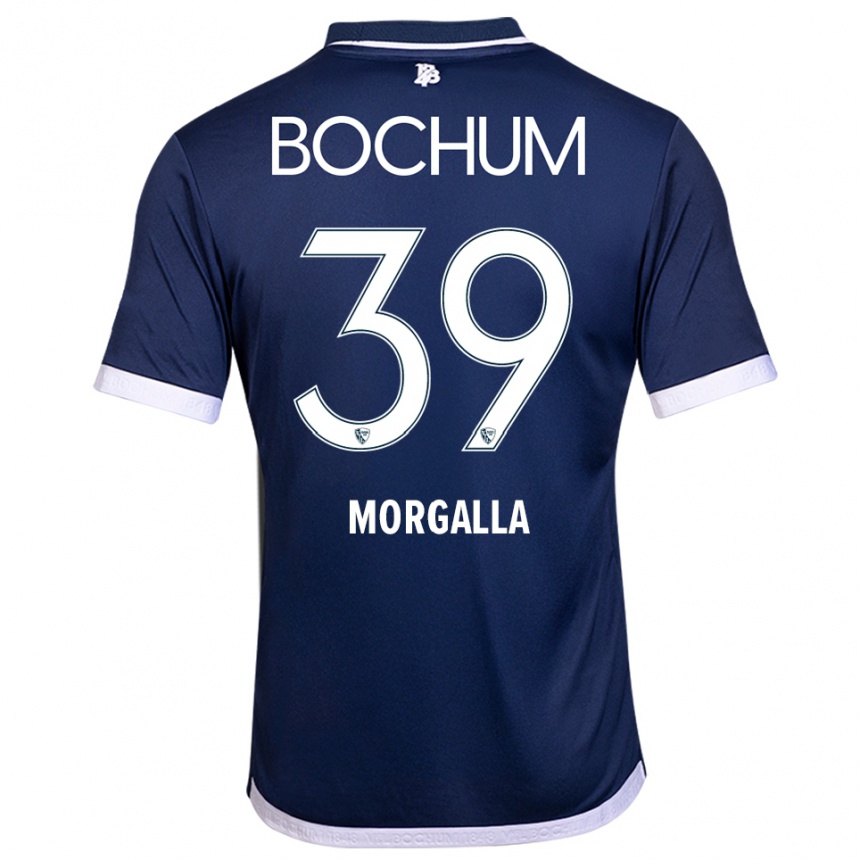 גברים כדורגל לינדרו מורגלה #39 כחול נייבי לבן ג'רזי ביתית 2025/26