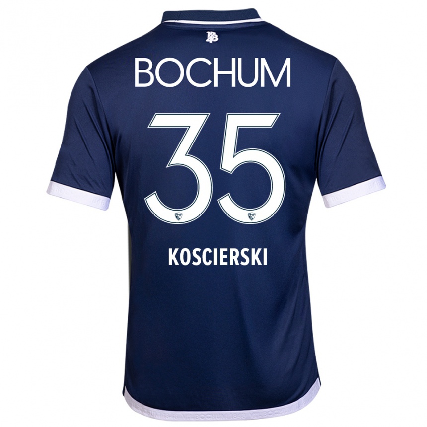 גברים כדורגל Kacper Koscierski #35 כחול נייבי לבן ג'רזי ביתית 2025/26