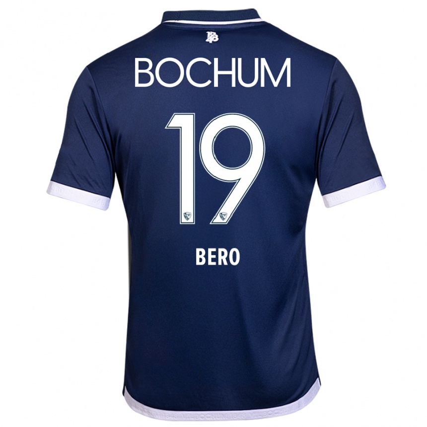 גברים כדורגל מאתוש ברו #19 כחול נייבי לבן ג'רזי ביתית 2025/26