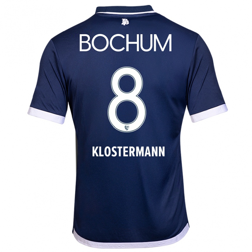 גברים כדורגל מישל קלוסטרמן #8 כחול נייבי לבן ג'רזי ביתית 2025/26