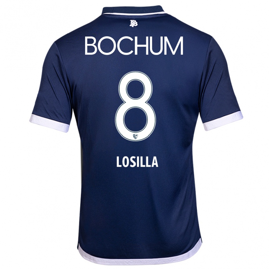 גברים כדורגל Anthony Losilla #8 כחול נייבי לבן ג'רזי ביתית 2025/26