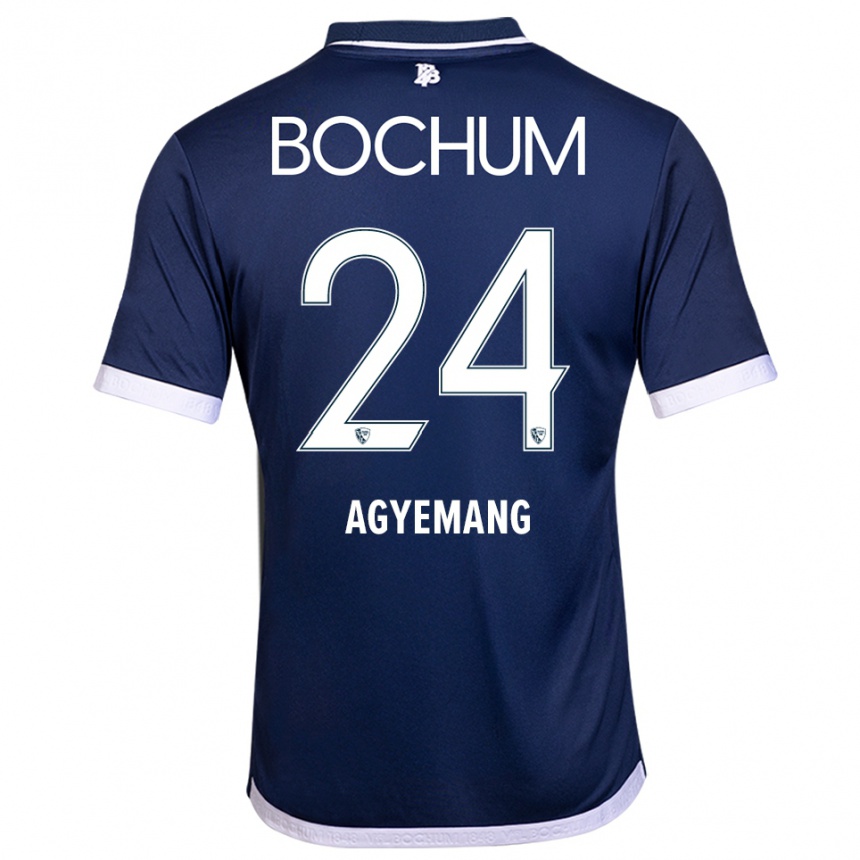 גברים כדורגל Donovan Agyemang #24 כחול נייבי לבן ג'רזי ביתית 2025/26