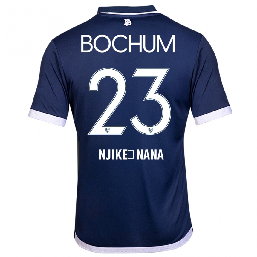 גברים כדורגל Jean-Philippe Njike-Nana #23 כחול נייבי לבן ג'רזי ביתית 2025/26 גברים כדורגל Jean-Philippe Njike-Nana #23 כחול נייבי לבן ג'רזי ביתית 2025/26