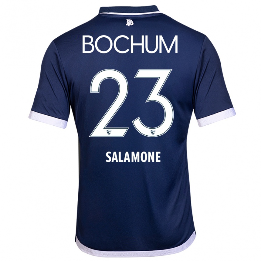 גברים כדורגל Elia-Giona Salamone #23 כחול נייבי לבן ג'רזי ביתית 2025/26