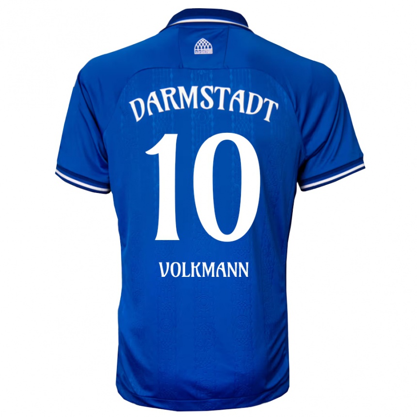 גברים כדורגל Japhet Volkmann #10 כחול לבן ג'רזי ביתית 2025/26