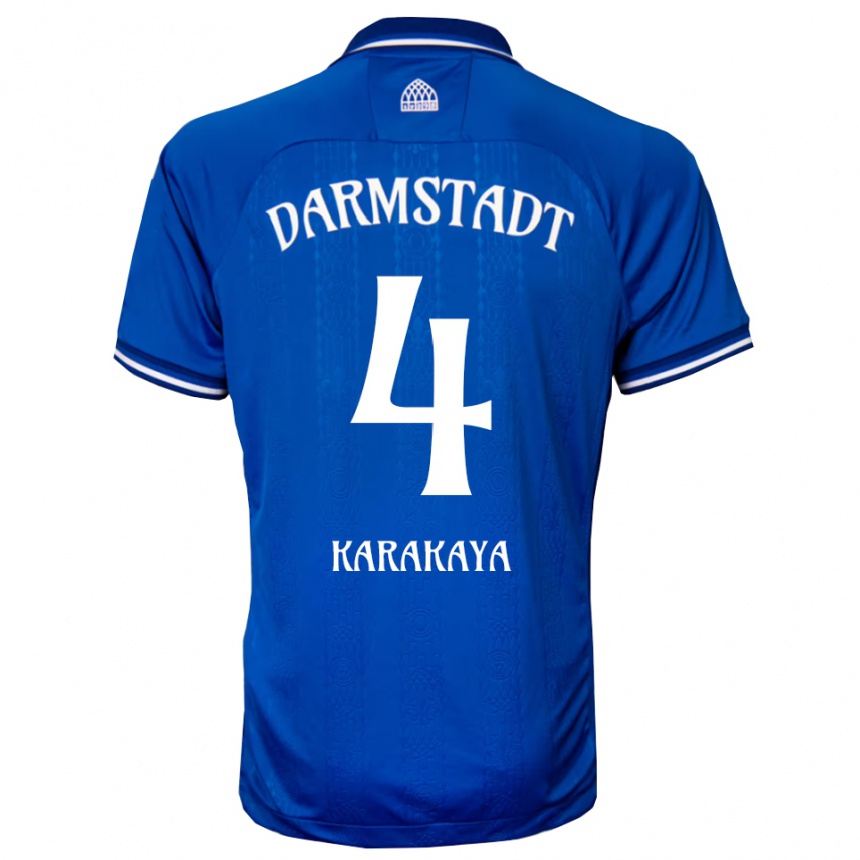גברים כדורגל Burak Karakaya #4 כחול לבן ג'רזי ביתית 2025/26