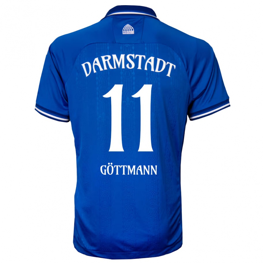 גברים כדורגל Levin Göttmann #11 כחול לבן ג'רזי ביתית 2025/26