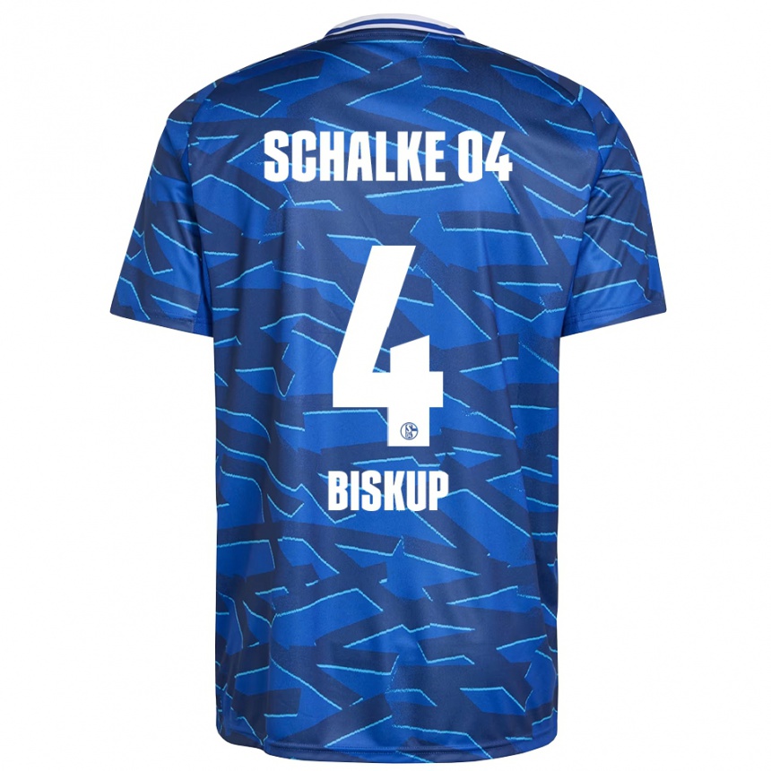 גברים כדורגל Michelle Biskup #4 כחול רויאל לבן ג'רזי ביתית 2025/26