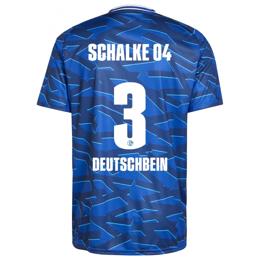 גברים כדורגל Lasse Deutschbein #3 כחול רויאל לבן ג'רזי ביתית 2025/26